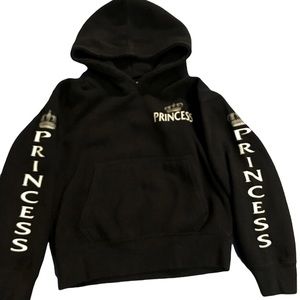 Three Layer black youth hoodie with Princess decals